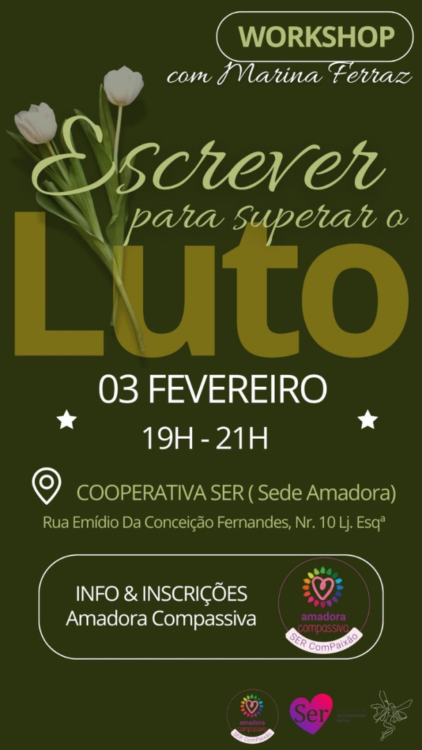 Escrever para Superar o Luto | Workshop com Marina Ferraz - Amadora Compassiva