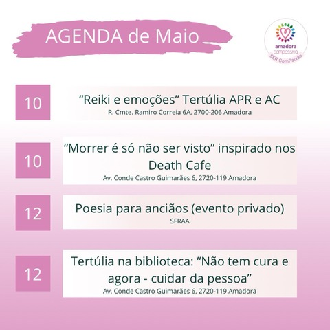 Atividades de Maio - Amadora Compassiva