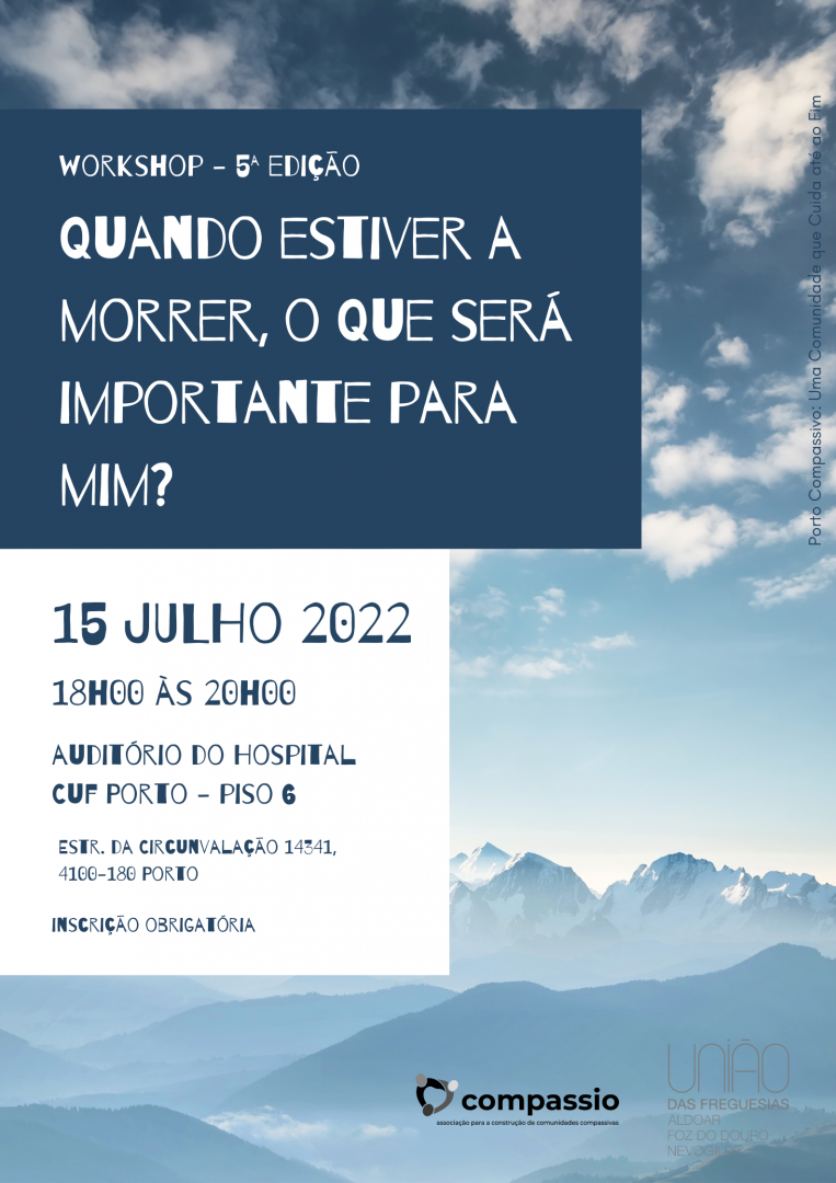 Workshop presencial - Quando estiver a morrer, o que ser importante para mim? - Porto