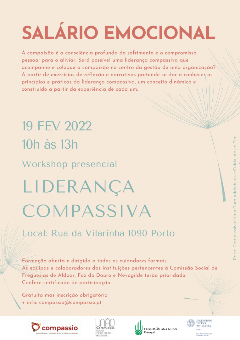Workshop presencial Porto - Liderana Compassiva