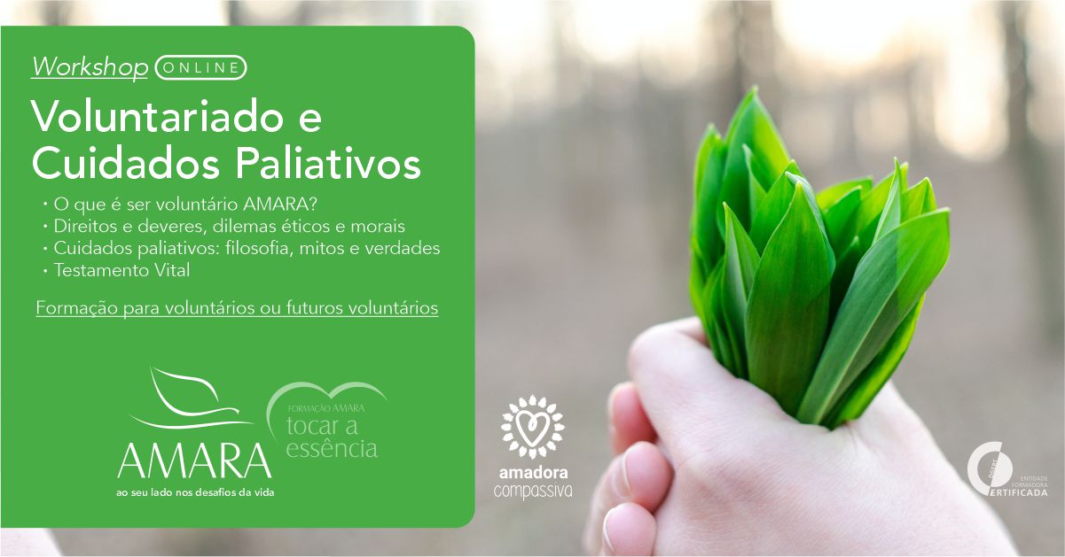 Workshop online -  Voluntariado e Cuidados Paliativos