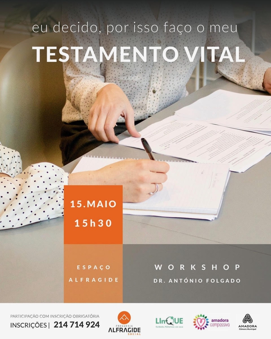 Workshop presencial - Testamento vital - Amadora compassiva