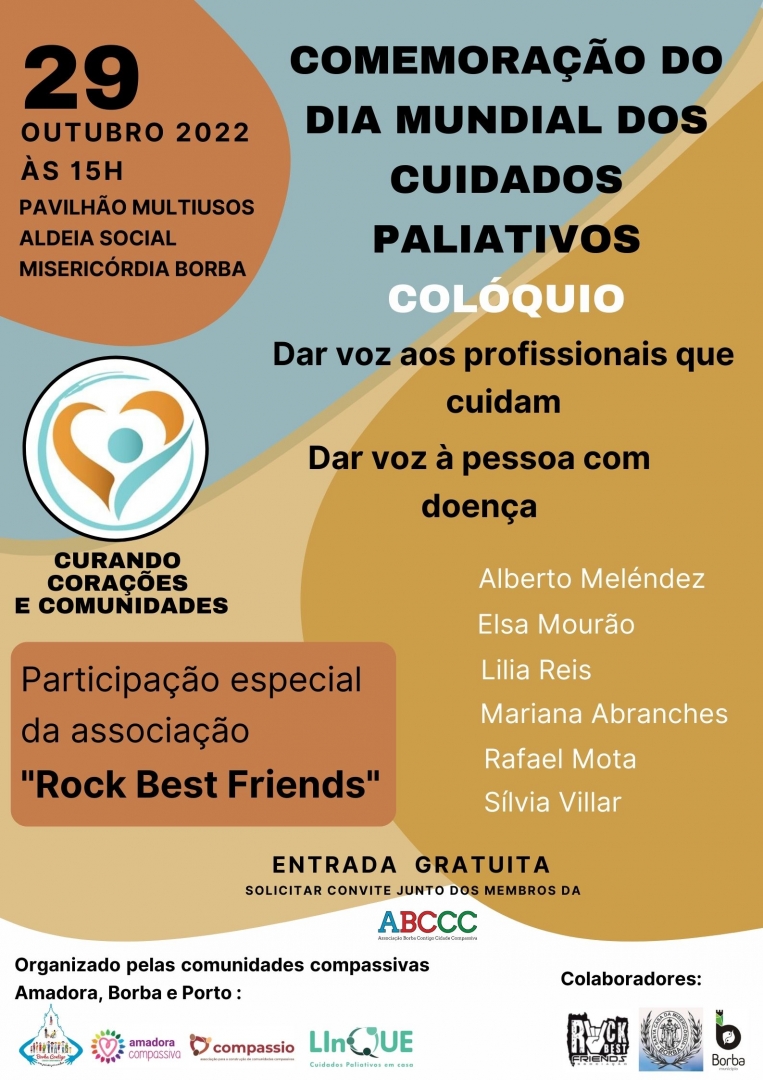Comemoração do dia mundial dos cuidados paliativos pelas comunidades compassivas: Amadora, Borba e Porto