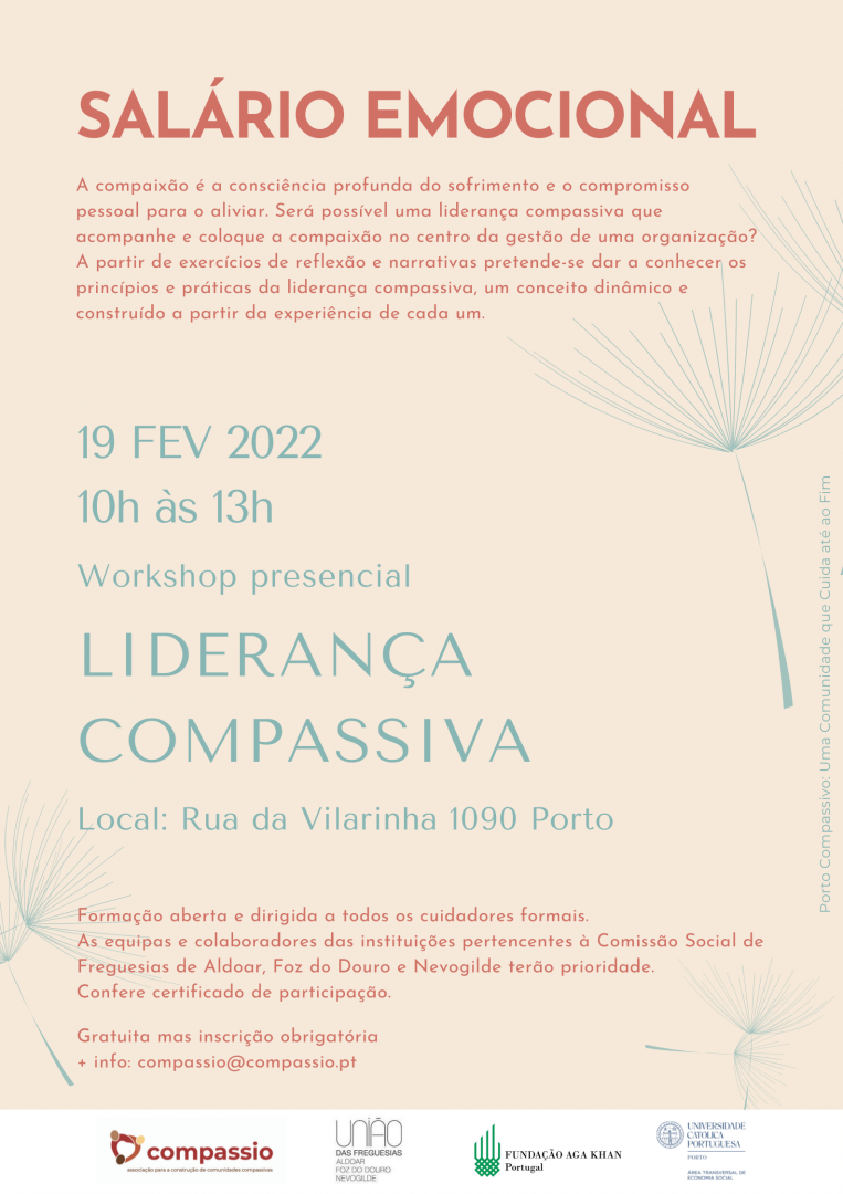 Workshop presencial Porto - Liderança Compassiva
