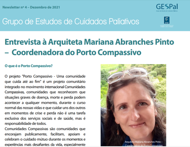 Entrevista ao Porto Compassivo na Newsletter n. 4 da GEsPal